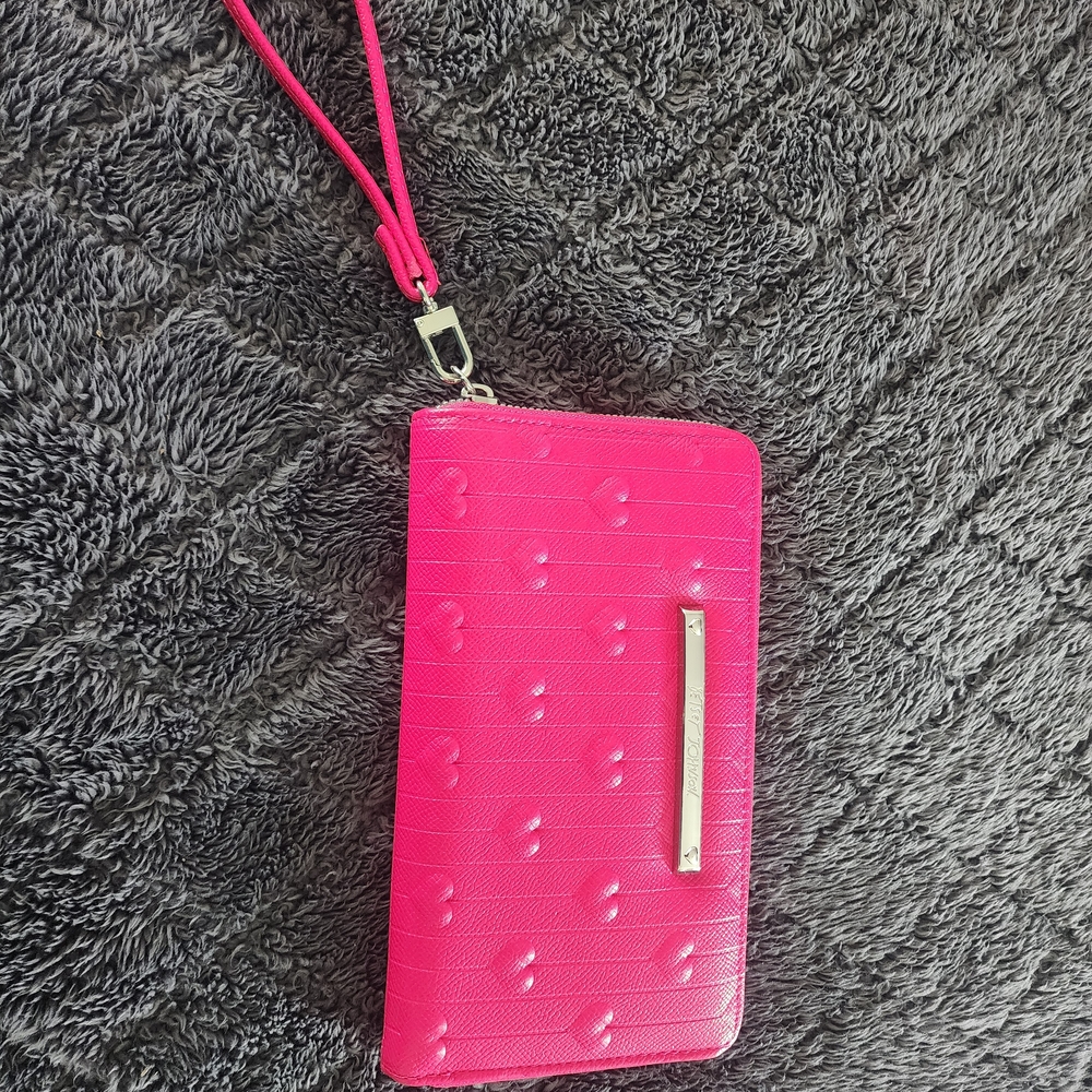 Pink Betsey Johnson Wristlet Wallet